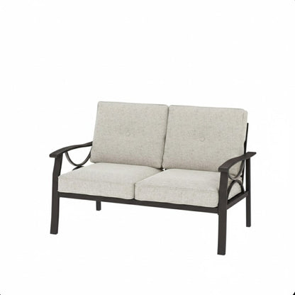 3-Piece Metal Patio Furniture Set, 5-Seat All-Weather Conversation Sofa