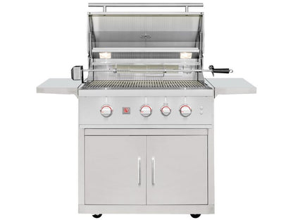 Summerset TRL Pro 32-Inch 3 Burner Freestanding Gas Grill With Rear Infrared Burner and Rotisserie Kit