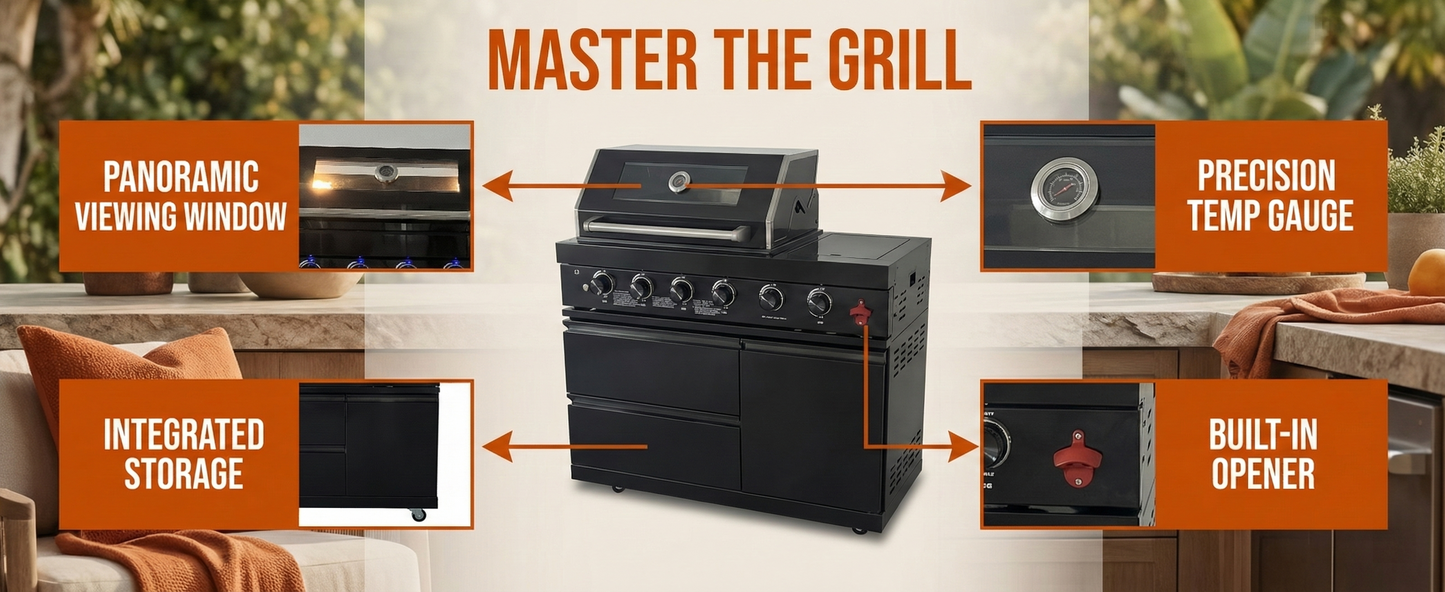 46-Inch Stainless Steel Outdoor Grill