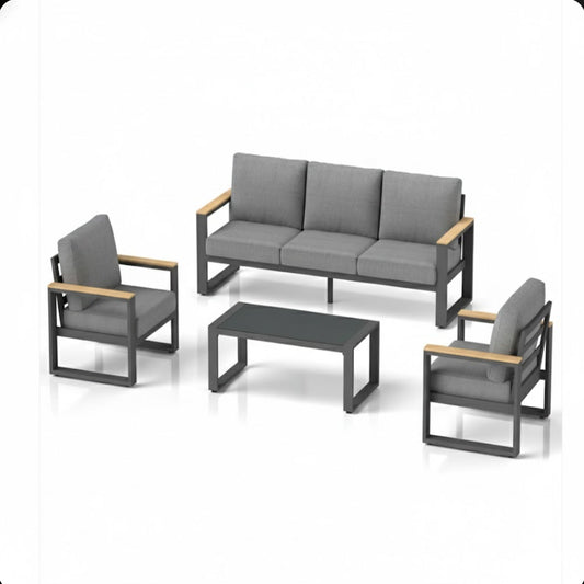 All-Weather 4-Piece Ultra Aluminum Patio Furniture Set