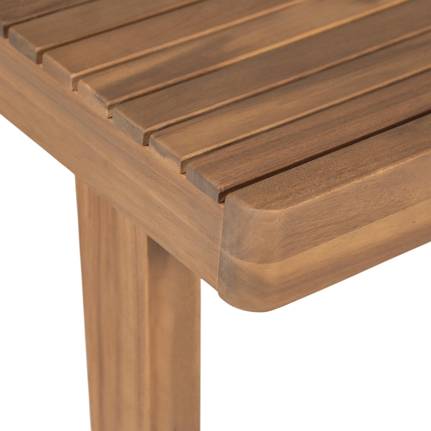 Durable 7-Piece Patio Furniture Set Acacia Wood Table and 6 Heavy-Duty Cushioned Chairs