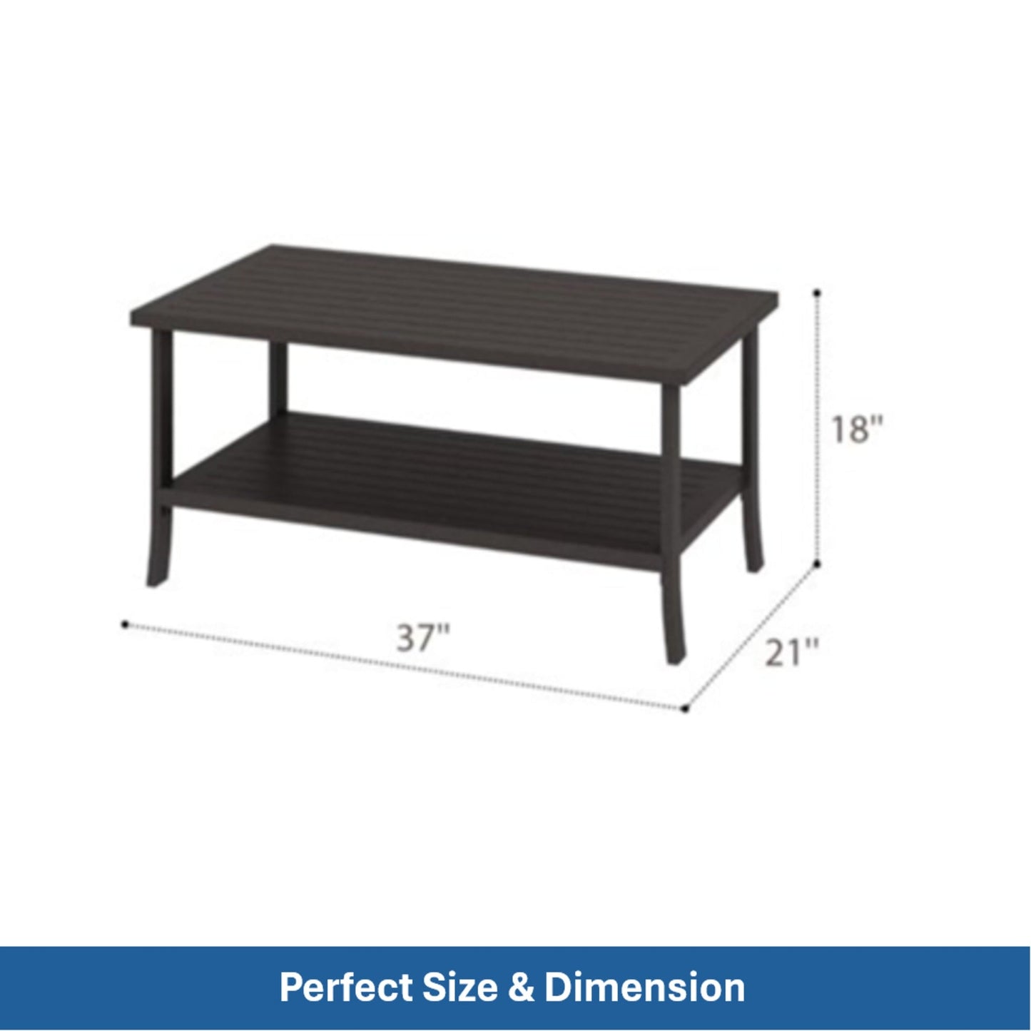3-Piece Metal Patio Furniture Set, 5-Seat All-Weather Conversation Sofa