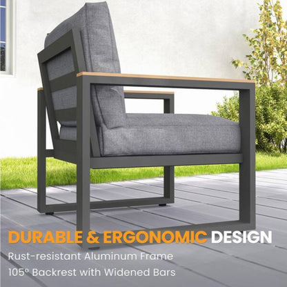 All-Weather 5-Piece Ultra Aluminum Patio Furniture Set