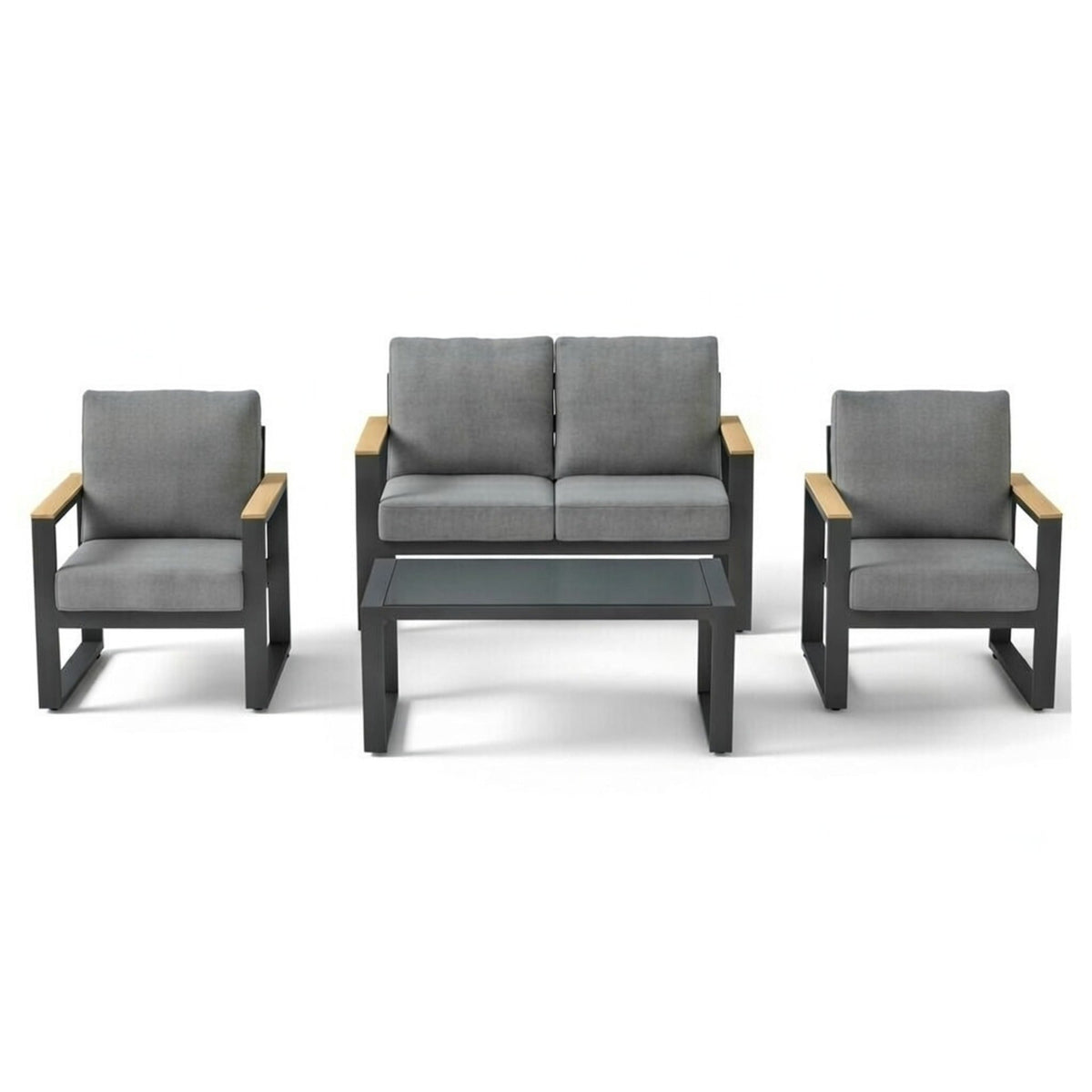 All-Weather 4-Piece Ultra Aluminum Patio Furniture Set