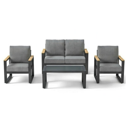 All-Weather 4-Piece Ultra Aluminum Patio Furniture Set