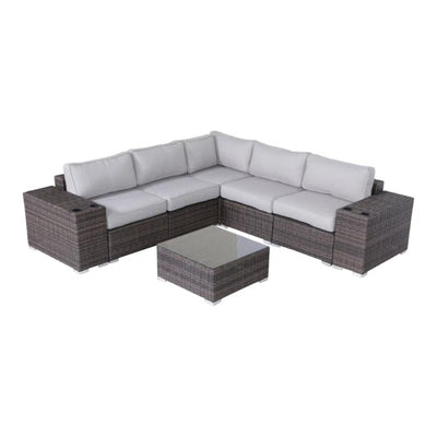 4-Piece Pre-Assembled Wicker Patio Furniture Set with Cushions