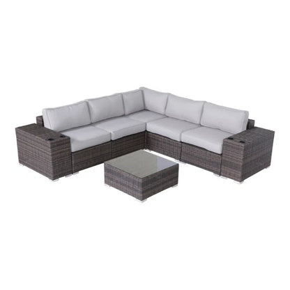 4-Piece Pre-Assembled Wicker Patio Furniture Set with Cushions