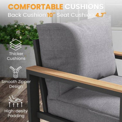 All-Weather 4-Piece Ultra Aluminum Patio Furniture Set