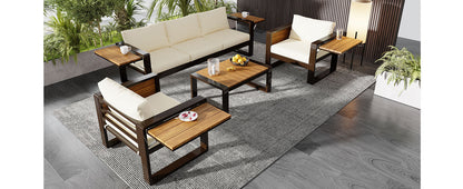 Aluminum Frame Large 4-Piece Outdoor Patio Furniture Set