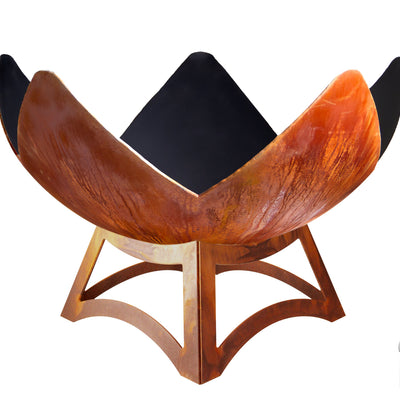 "Fire Flower" Fire Bowl with Hollow Base (Made In USA)