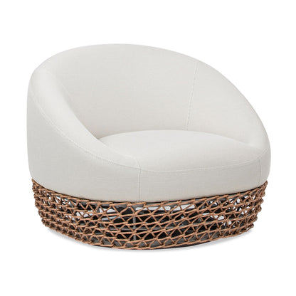 Willow - Upholstered Patio Deep Seating Armchair, Wicker Frame