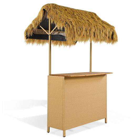 Hawaiian-Style Bar Height Patio Set