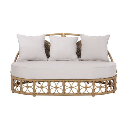 Patio Furniture Outdoor Daybed with Wicker Rattan