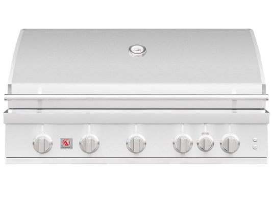 Summerset Sizzler Pro 40-Inch 5-Burner Built-In Gas Grill With Rear Infrared Burner